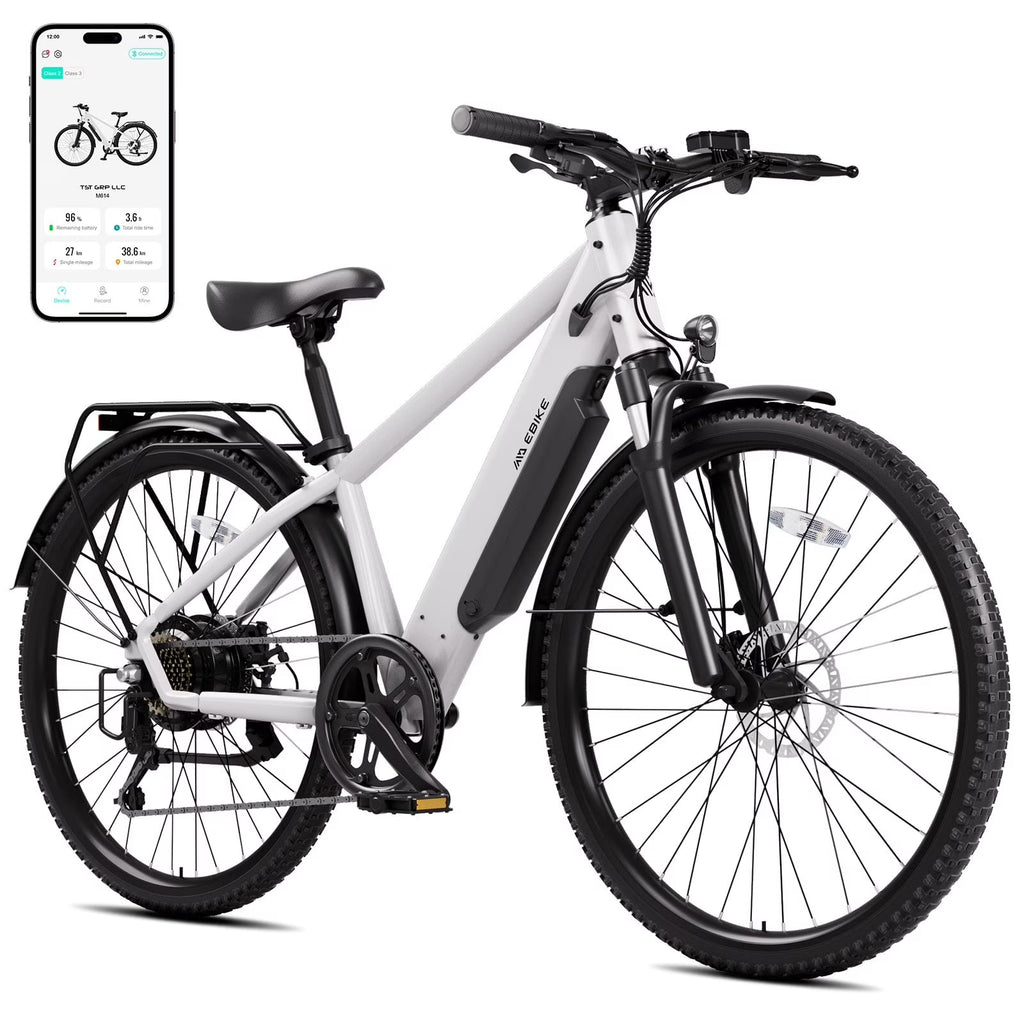 TST Electric Bike for Adults 26", Peak 750W Electric Bicycles with Fenders and Rear Rack, 60miles Long Range, E-Mountain Bike, 7-Speed, 10.4AH Battery, UL2849, APP Control