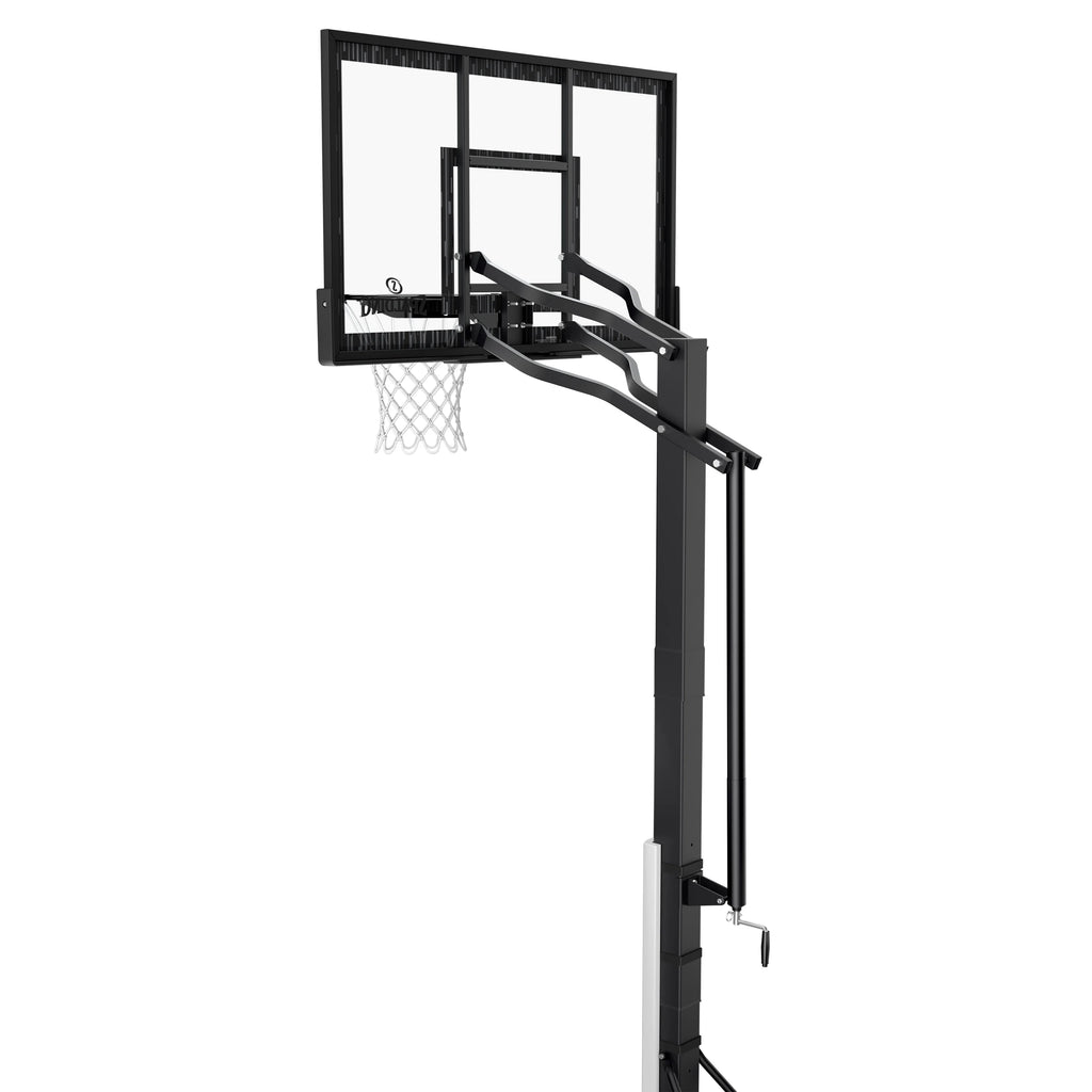 Spalding 60-Inch Portable Basketball Hoop with Acrylic Backboard, Screw Jack Lift & Arena Slam Rim-Outdoor Play