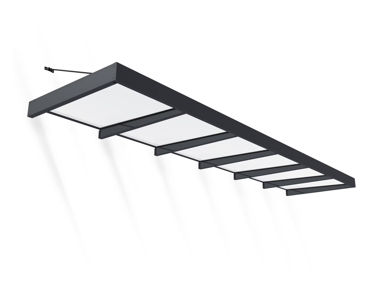 Palram - Canopia Sophia XL 2000 6' x 5' Acrylic Awning - Gray/Mist