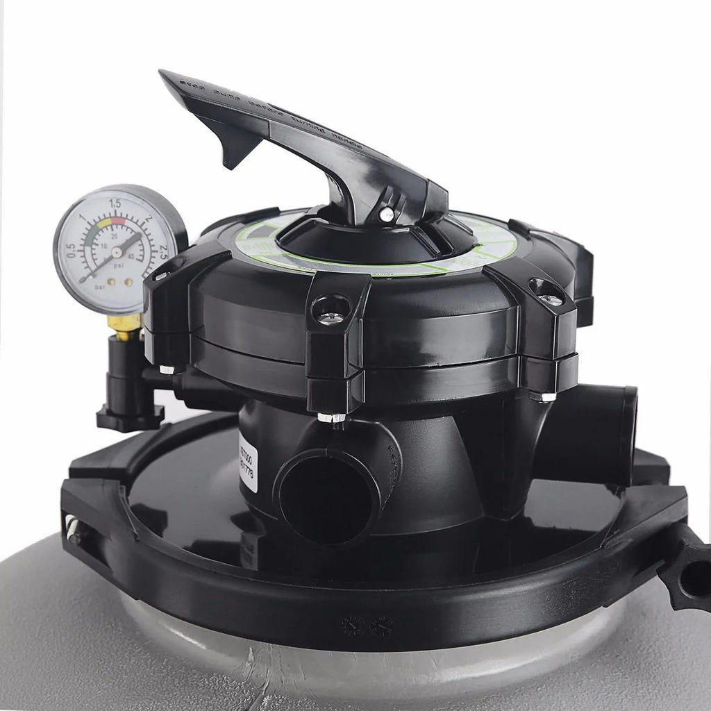 XtremepowerUS Sand Filter Pump for Above Ground Pool, 2400 GPH Pool Filter Pump, 7-Way Valve