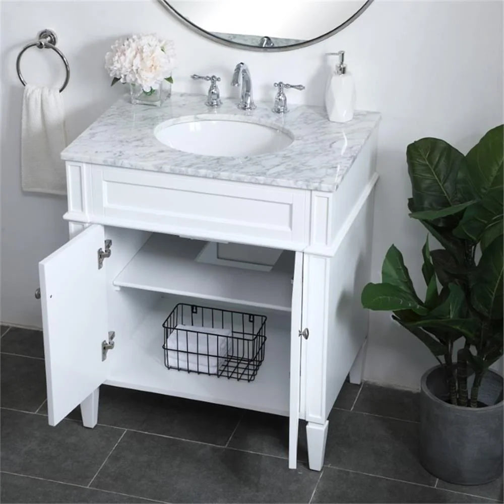 Elegant Kitchen and Bath 30 inch Single bathroom vanity in Grey