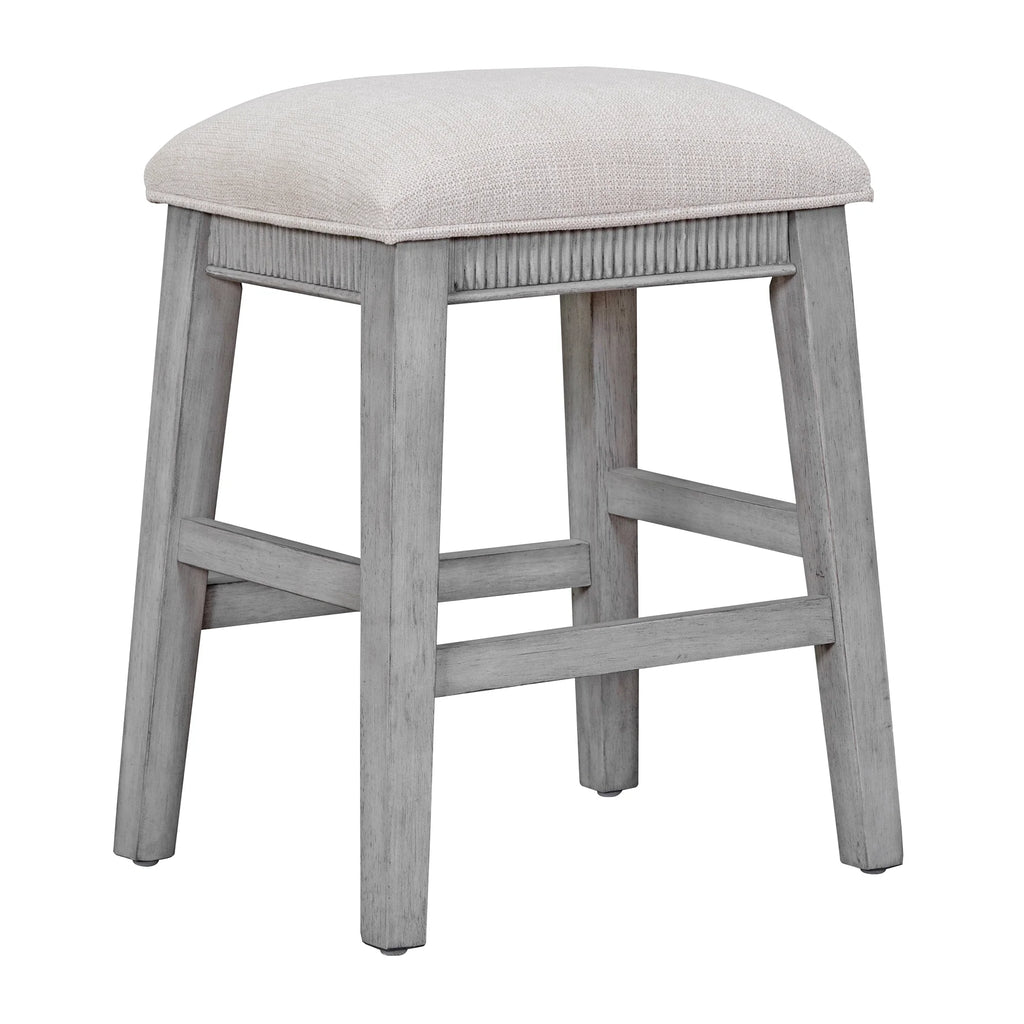 Harper & Bright Designs 4 Piece Bar Table Set for 4, Kitchen Dining Stools Set with 3 Upholstered Stools with 3 Drawers and USB Port, Gray