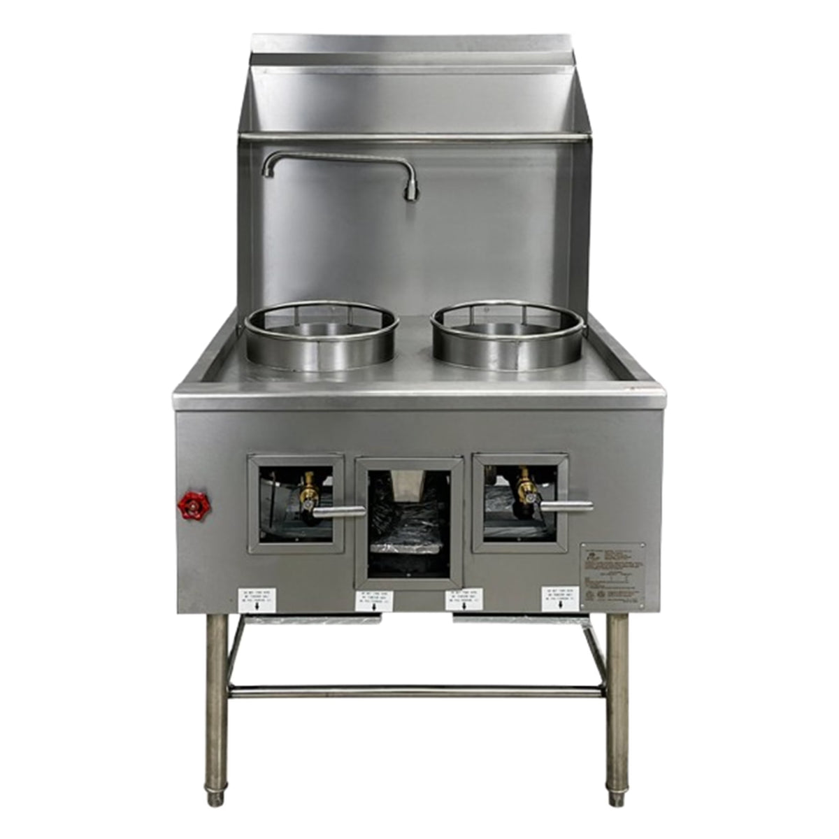 NSF 36 in. Two Burners Chinese Wok Range Natural Gas/ LP with Waterfall Commercial Restaurant Wok