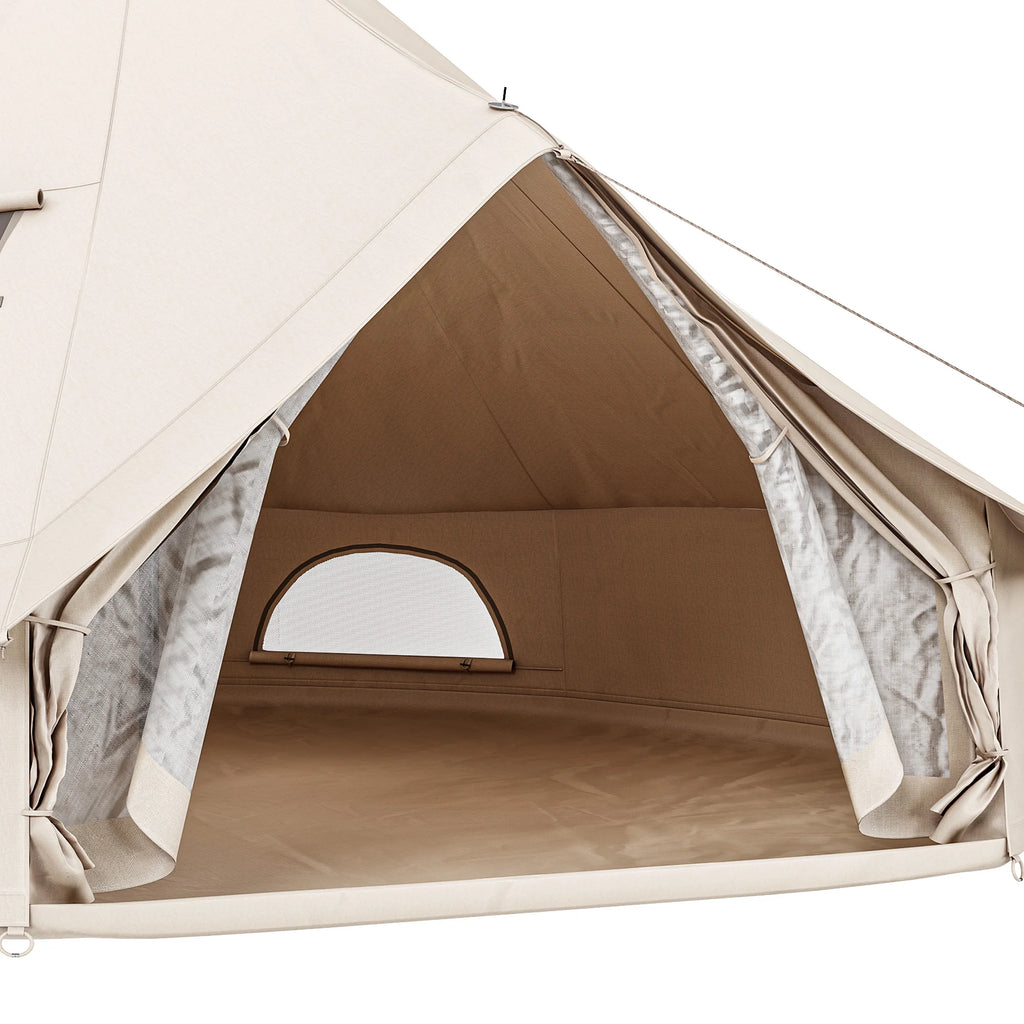 Dextrus Camping Tent with Stove Jacks & Windows for Outdoor Family Party, Camping, Picnic, Barbecue