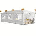 Waterproof 10'x30' Outdoor Party Tent Canopy | with 8 Removable Sidewalls for Patio, Wedding, Or Gazebo,Includes Accessories Portable Garage Storage Double Roof Curtains Double-Sided Umbrella