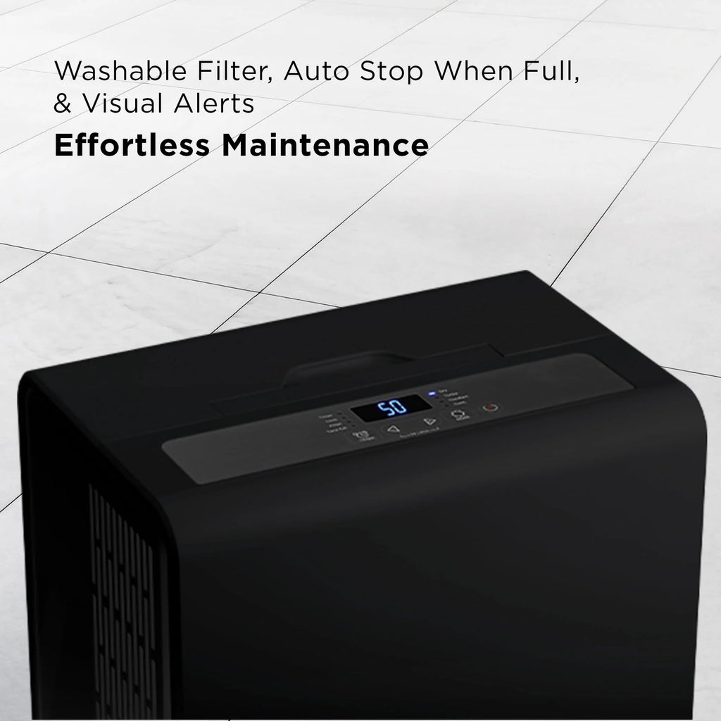 TCL 50 Pint Smart Dehumidifier with Pump, Black, W50D9P2-B