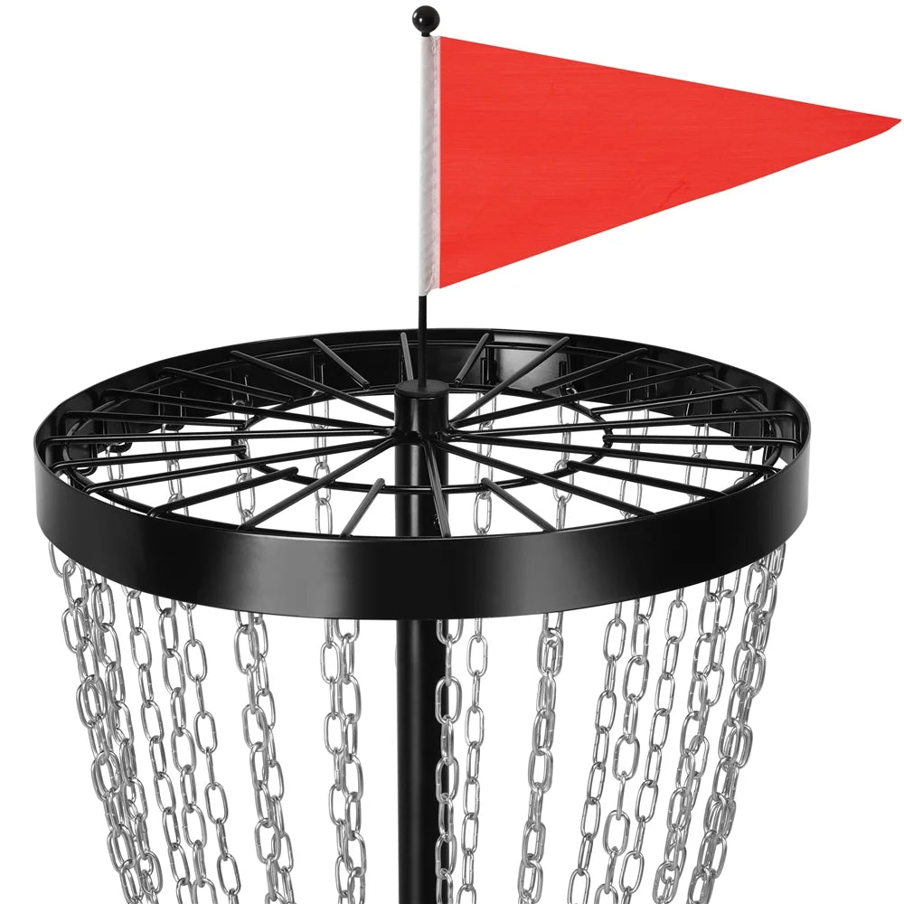 Yaheetech 24-Chain Disc Golf Basket with 3 discs and Carrying Bag, Black