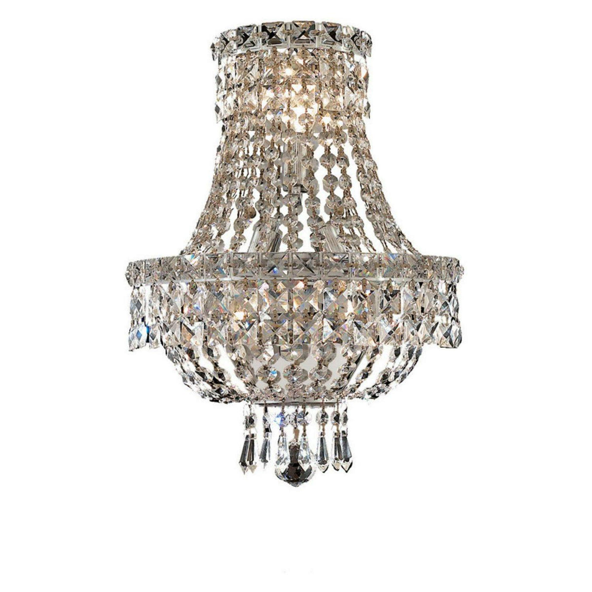 Elegant Lighting - Tranquil - Three Light Wall Sconce-Chrome Finish-Royal Cut