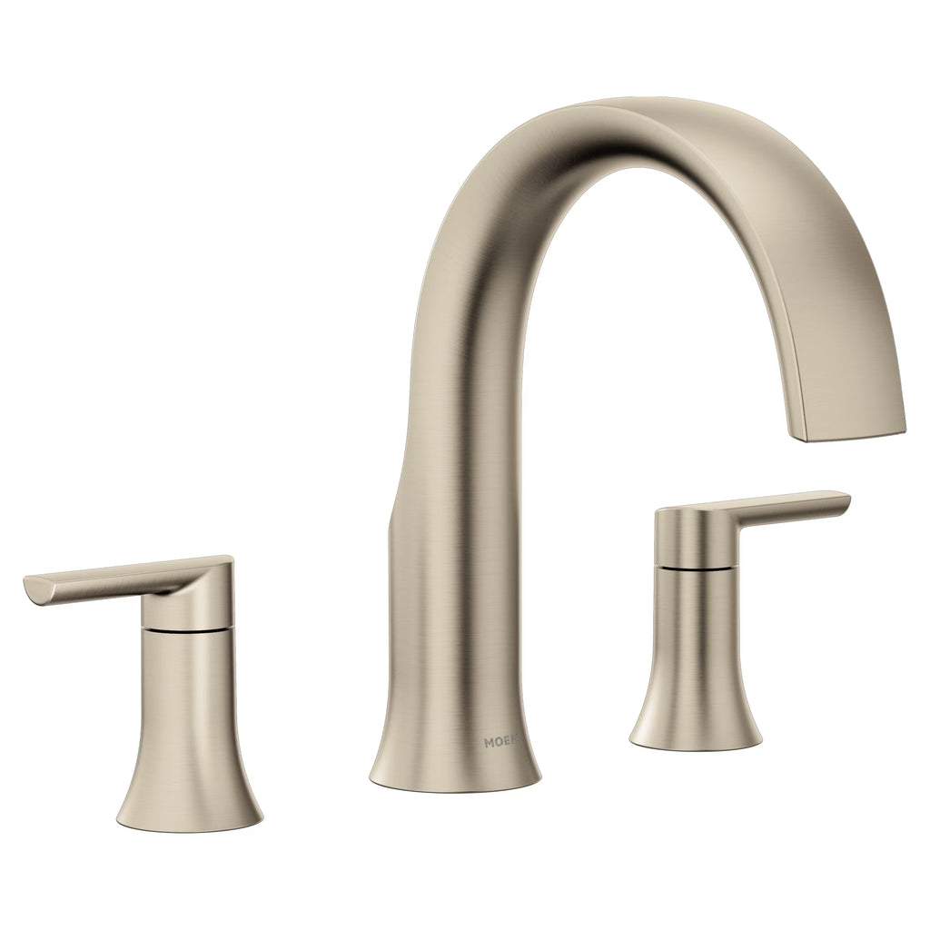Moen Ts983 Doux Widespread Deck Mounted Roman Tub Filler - Nickel