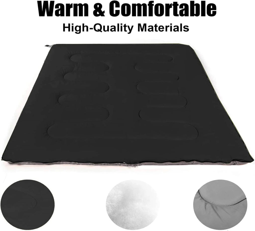 10 Pack Bulk Wholesale of Cold Weather Envelope Sleeping Bags for Adults, Kids, Homeless, Camping, Indoors, Outdoors - 10 Count Sleeping Bags in Black, Navy Blue, Forest Green, Red - 71"L x 30"W