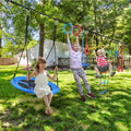 KloKick 65ft Ninja Warrior Obstacle Course for Kids �C Outdoor Backyard Set with Swing, Ninja Rope, 11 Obstacles, Slackline, Jungle Gym for Tree Installation