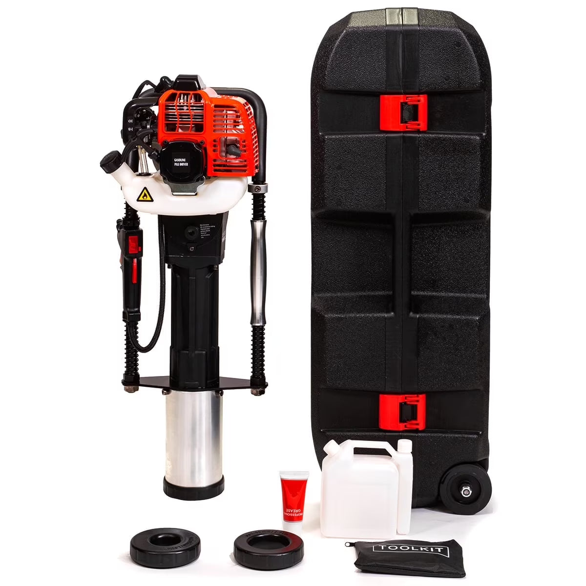 XtremepowerUS 52CC Gas Powered T-Post Driver, 1900W Heavy Duty Fence Post Driver, 2 Heads