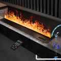 31.5-inch Water Vapor Fireplac with Dual-mode Water Supply System,Vapor Fireplace with 3D Realistic Flame,Electric Fireplace with Remote/Touch Control for Timer,Dimmable