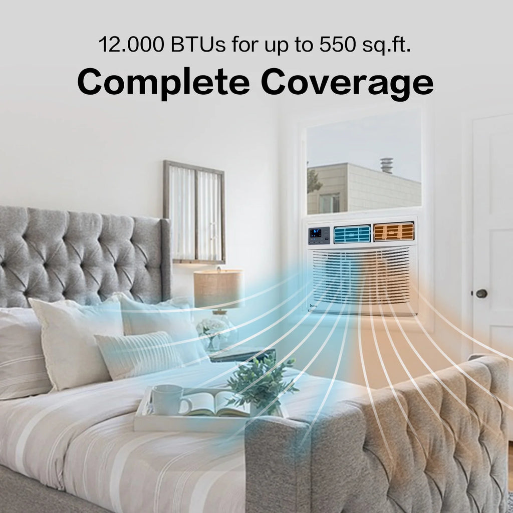 Ktaxon WiFi Enabled 8000 BTU Heat And Cool Window Air Conditioner With Wifi Controls