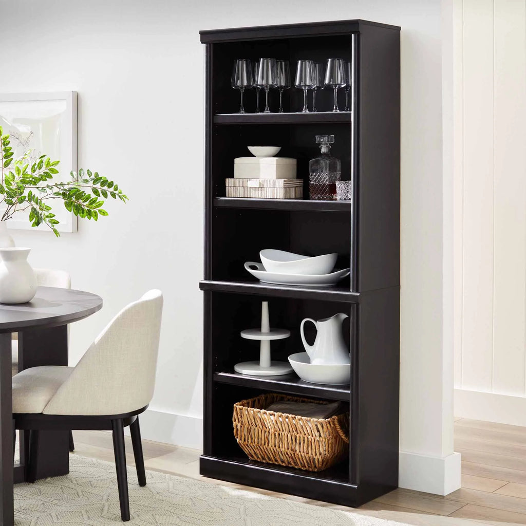 Better Homes & Gardens 71" Ashwood Road 5 Shelf Bookcase, Black Finish