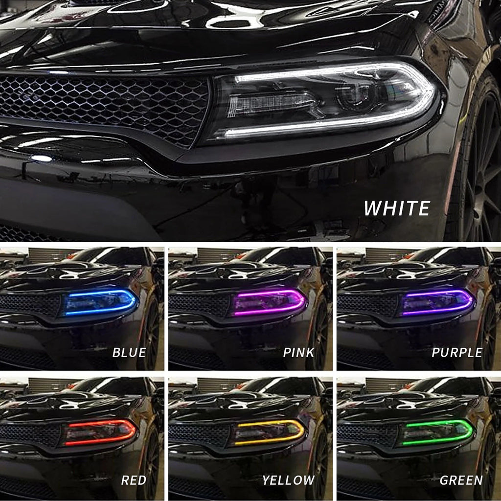 VLAND for Dodge Charger 2011 2012 2013 2014 Dual Beam Projector Headlights Replacement Assembly
