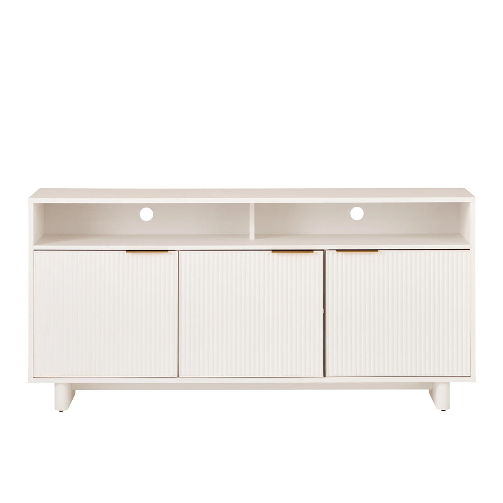 Better Homes & Gardens Lillian Fluted TV Stand for TVs up to 70", Natural Pine Finish