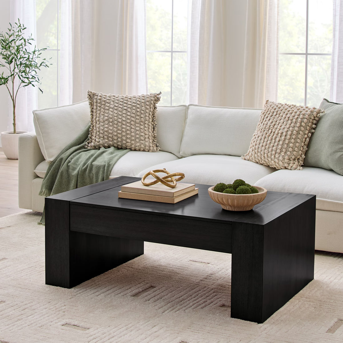 Better Homes & Gardens Ezra Oversized Coffee Table, Walnut