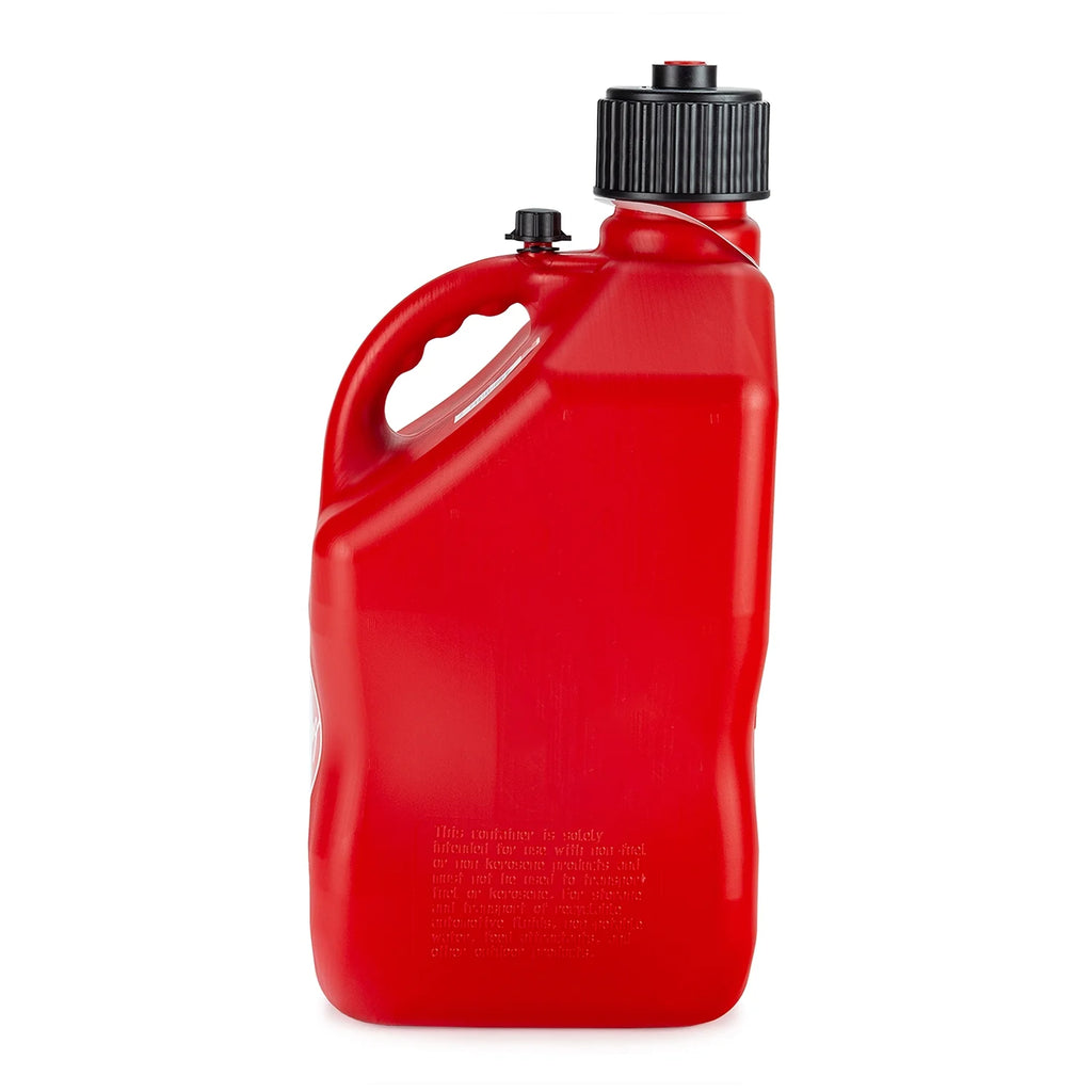 VP Racing 3512-CA, 5.5-Gallon Square Motorsport Jug Red (3 Pack), w/Utility Jug Battery Powered Fuel Transfer Pump (1 Pack)