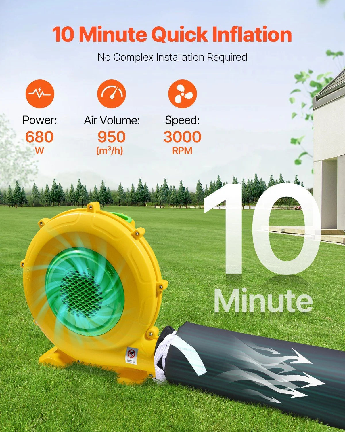 Inflatable Nightclub Tent - 12FT Tall Blow Up Party Shelter with Lights, Perfect for Festivals & Events
