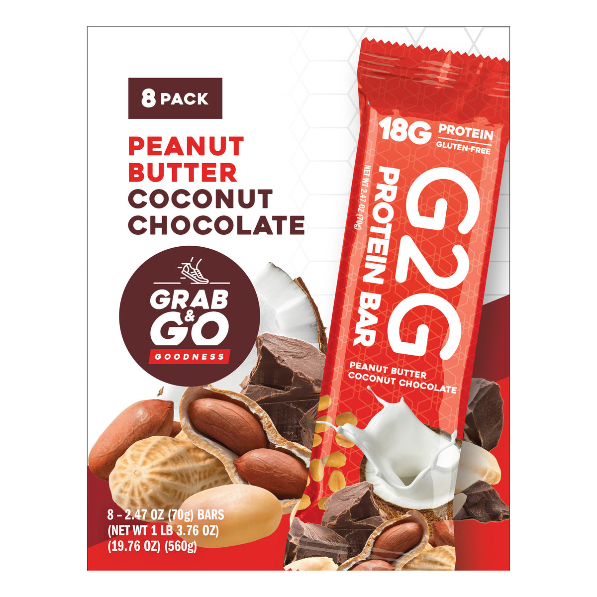 G2G Protein Bar Variety 3-pack (24 Total Bars)