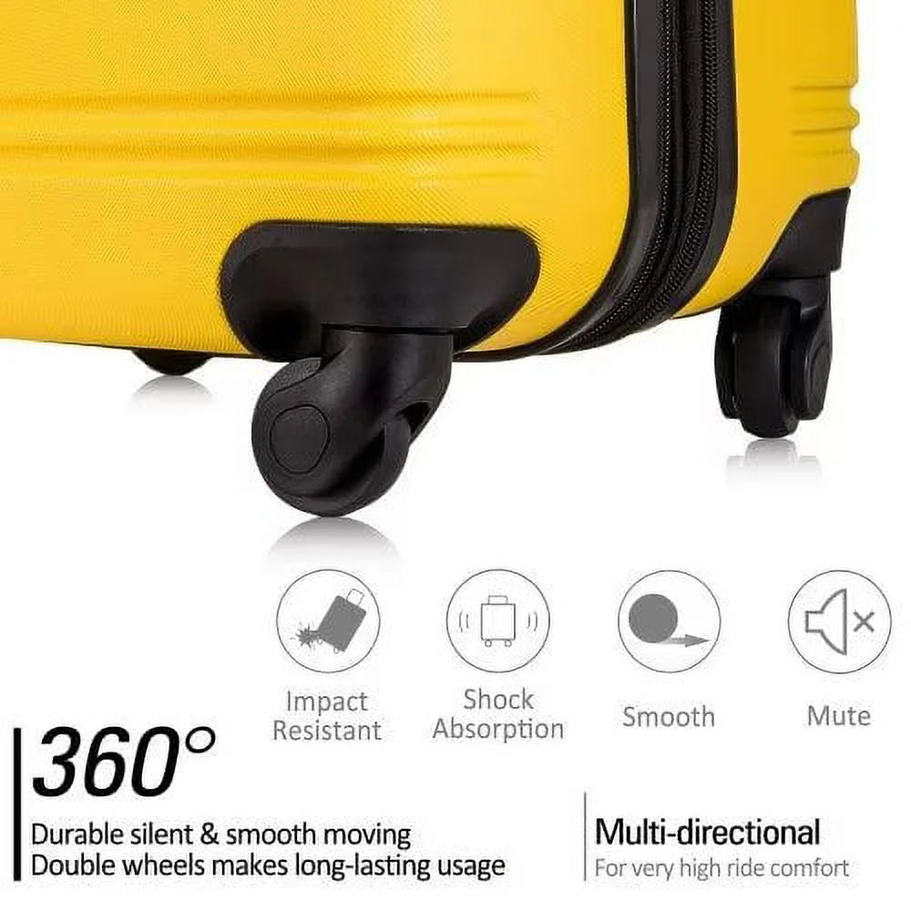 Expandable Suitcase Set of 3 with Double Spinner Wheels, Indestructible PP Material Hard Shell Luggage Sets TSA Lock, Carry on Expandable, Lightweight,20" 24' 28",Pink