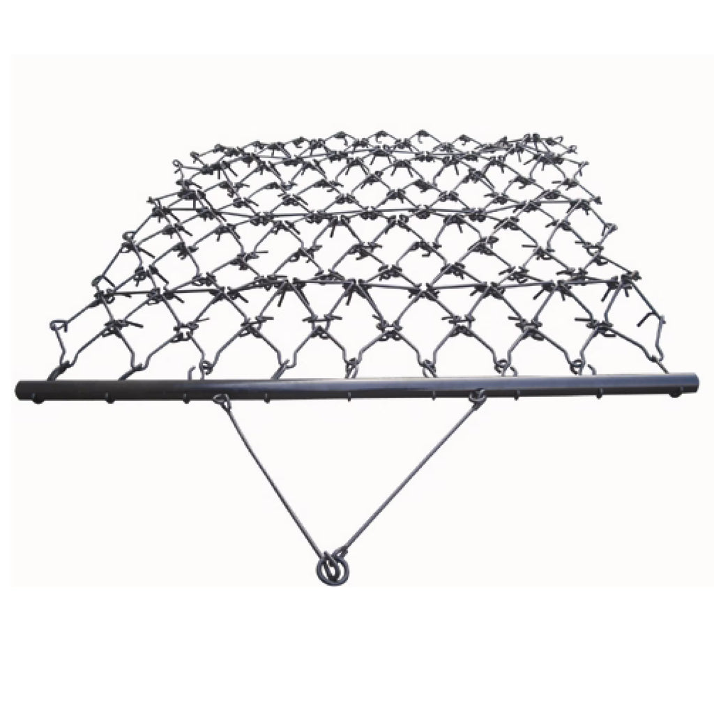 Field Tuff 4'x4' Steel Drag Rake Field Leveling Harrow with 1/2" Teeth
