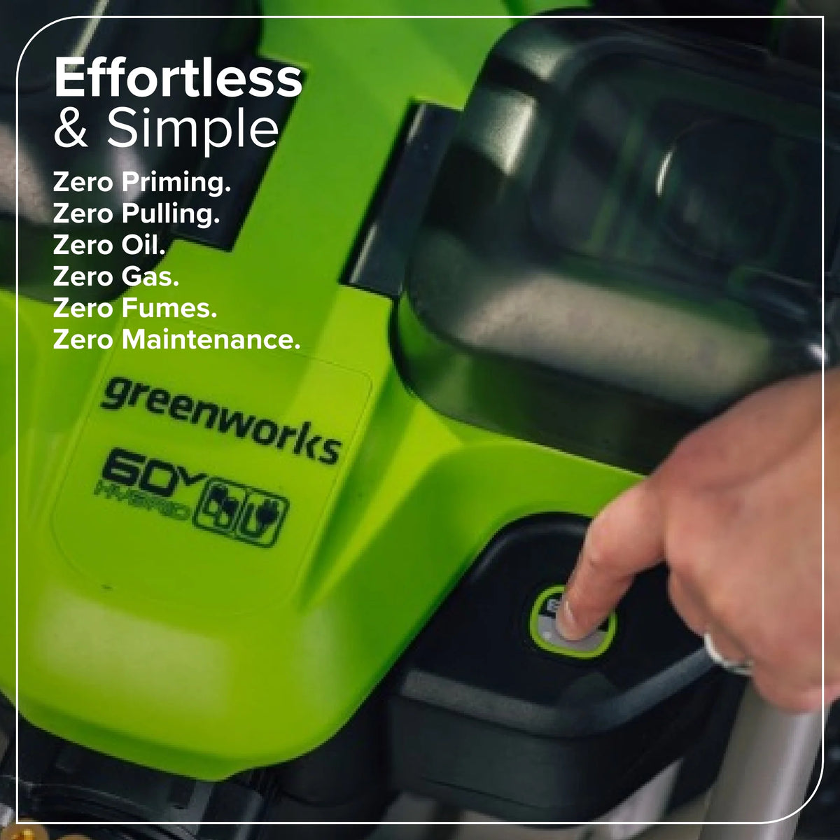 Greenworks Hybrid 60V 3000 MAX PSI at 2.0 GPM MAX Electric Pressure Washer + (2) 5.0Ah Batteries & Dual-Port Charger 5128202
