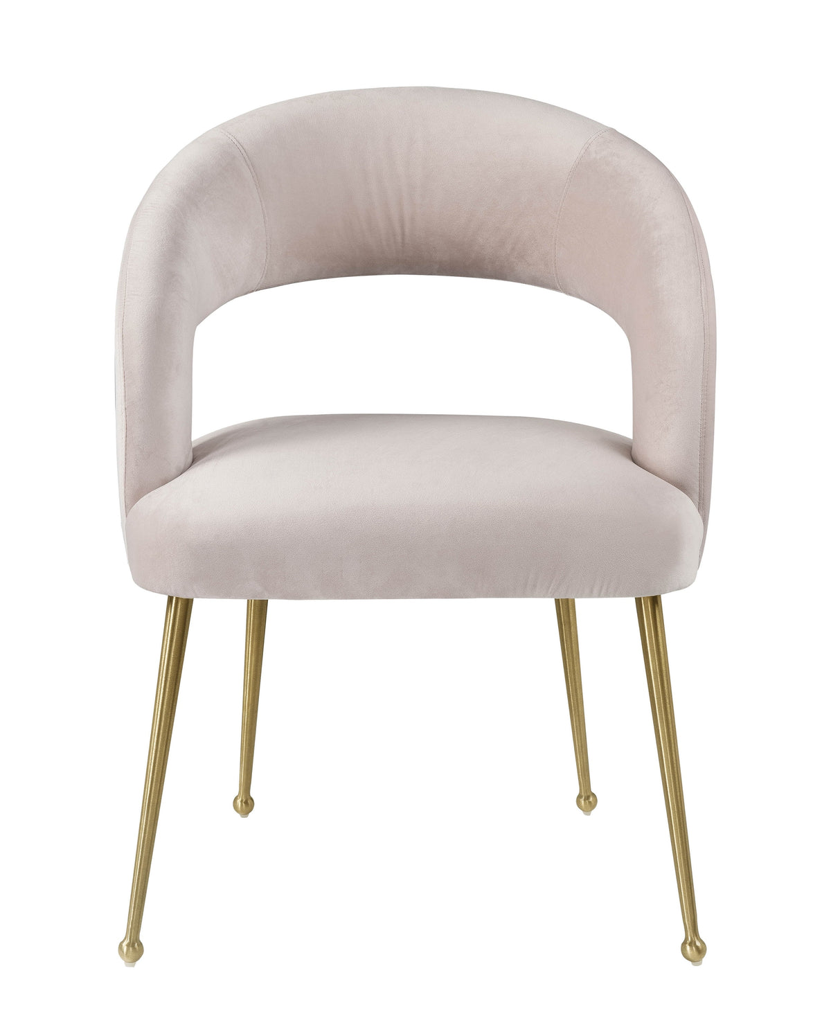 Rocco Open Back Blush Velvet Dining Chair by TOV Furniture