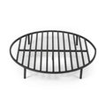 Titan Great Outdoors Round 30.5in Fire Pit Grate, Heavy Duty 1/2in Steel Elevated Log Wood Pit Grate, Burning Fireplace and Firepits