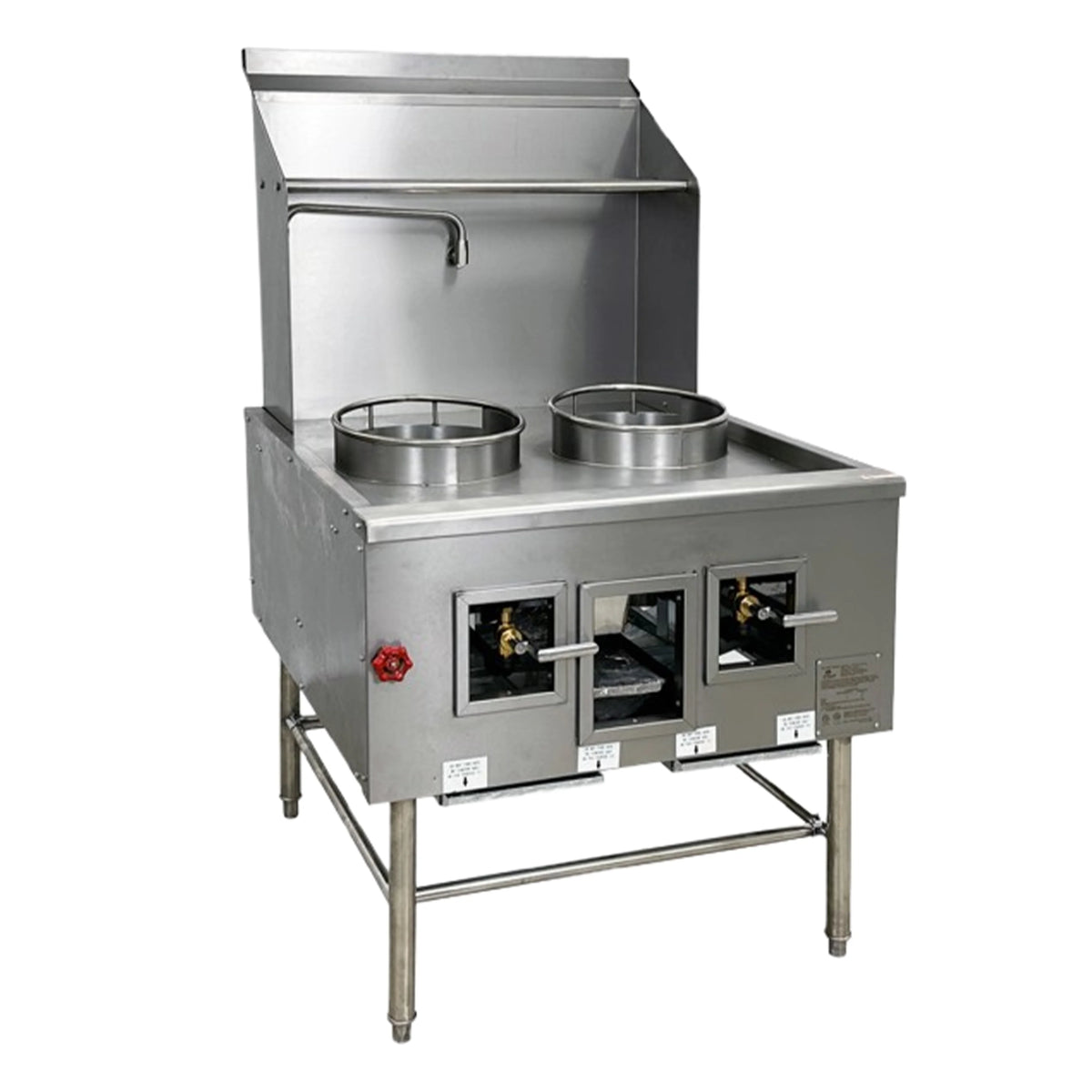 NSF 36 in. Two Burners Chinese Wok Range Natural Gas/ LP with Waterfall Commercial Restaurant Wok