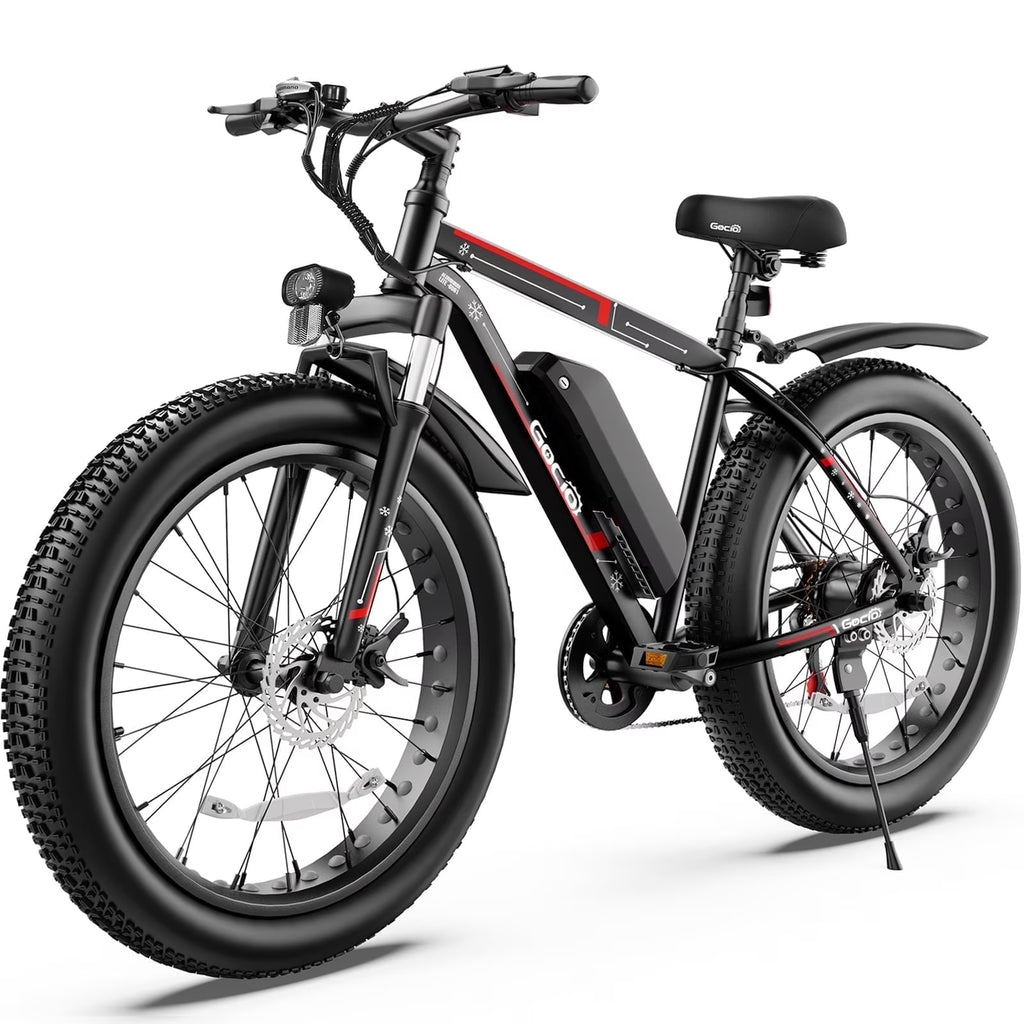 Gocio 26" 4.0 Fat Tire Electric Bike for Adults, 500W Motor, 48V 13Ah Battery, Lightweight Aluminum Alloy Frame, Max 22Mph Electric Mountain Bike Beach Snow Ebike for Men, Professional 7-Speed UL2849