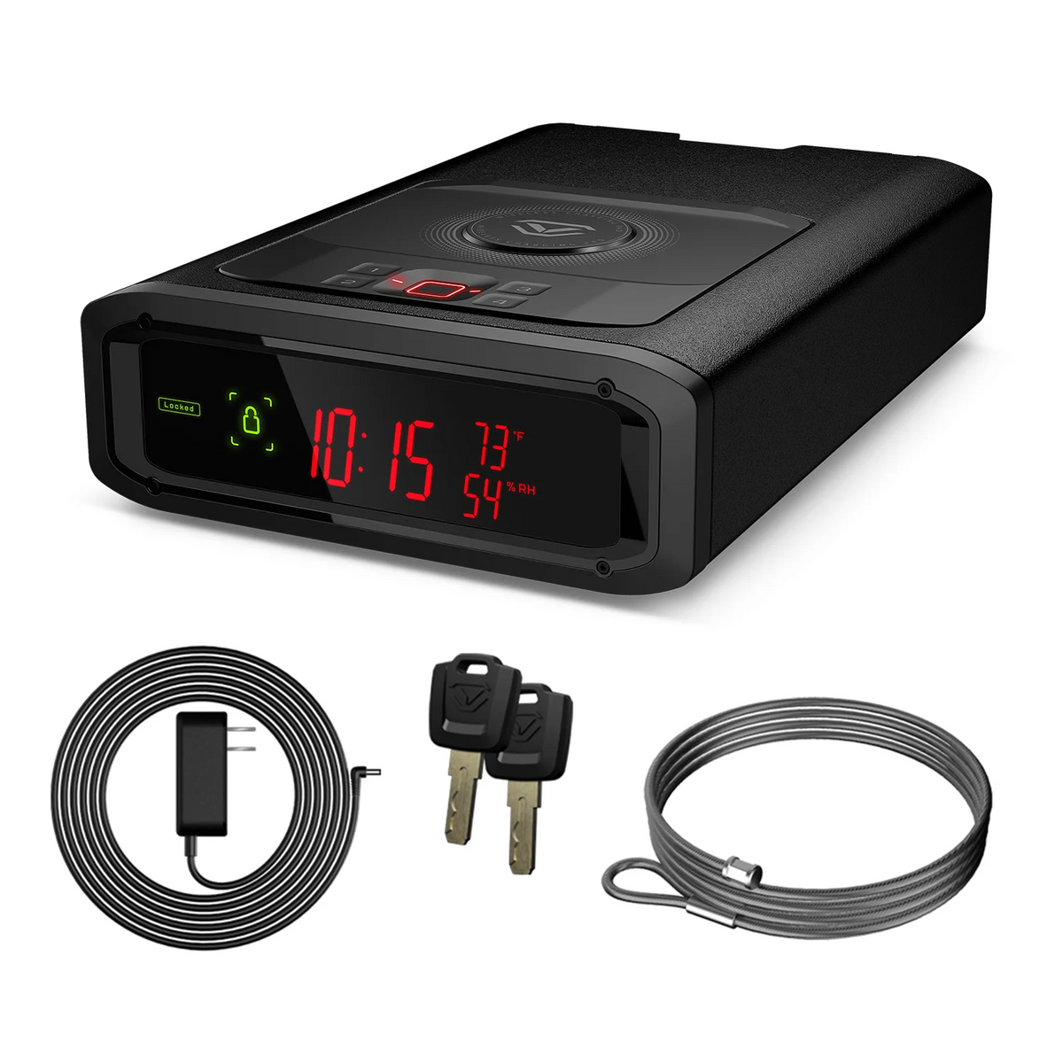 Vaultek? DS2i Smart Station Full-Size Modern Quick Access Safe with Biometric Scanner, Rugged Construction, Auto-Open Drawer, Mountable, Anti-Theft Protection, & Wireless Charging Pad