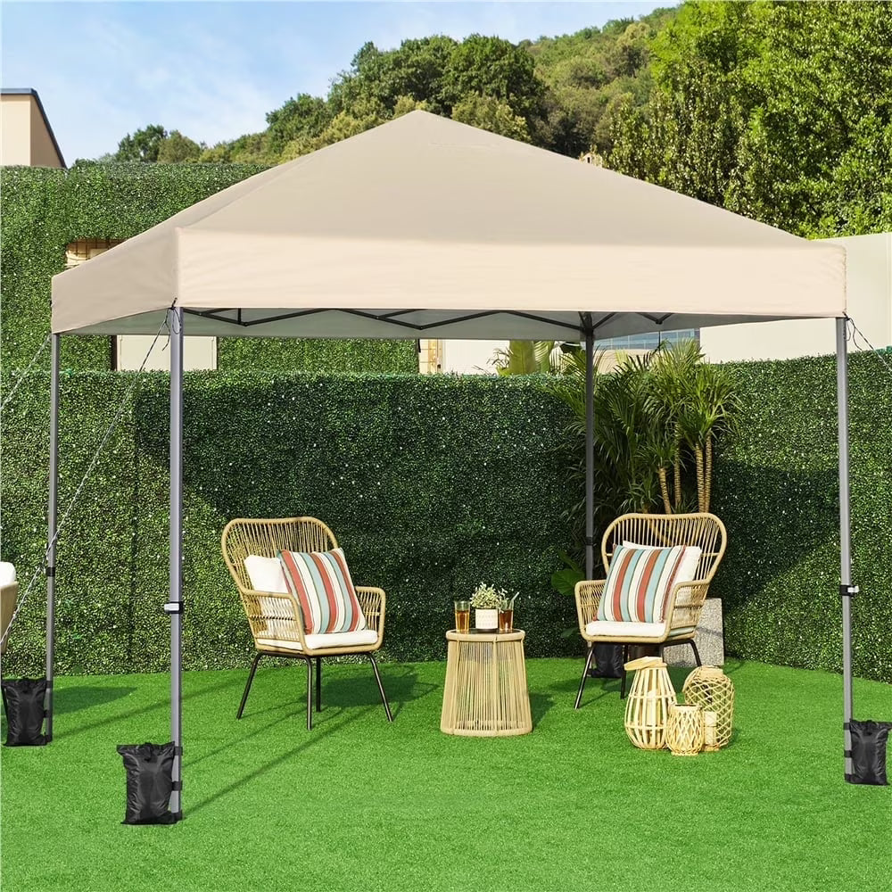Topeakmart 12x12ft Commercial Pop-up Canopy Tent with Adjustable Height for Outdoor, White