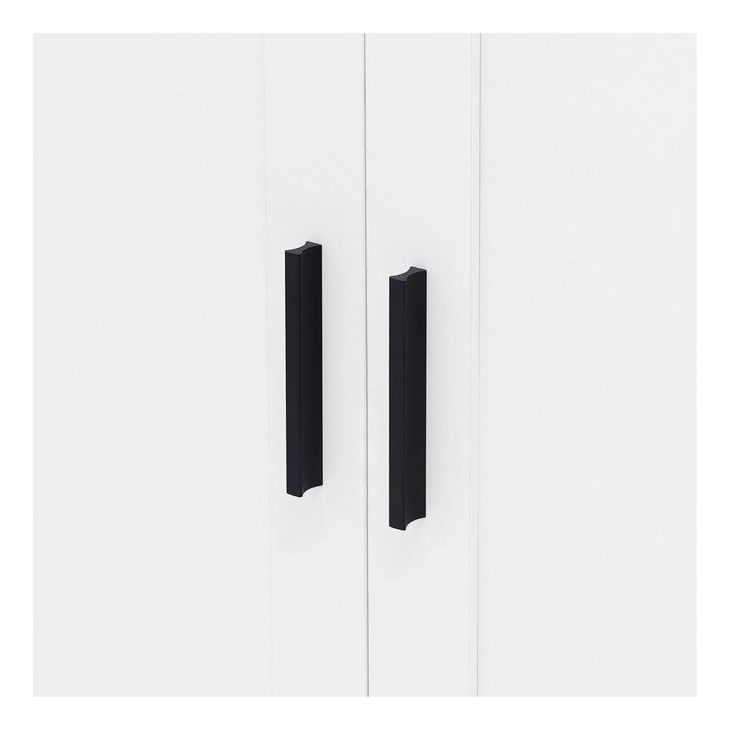 Urli Modern Double Door Storage Cabinet with Adjustable Shelves, Black