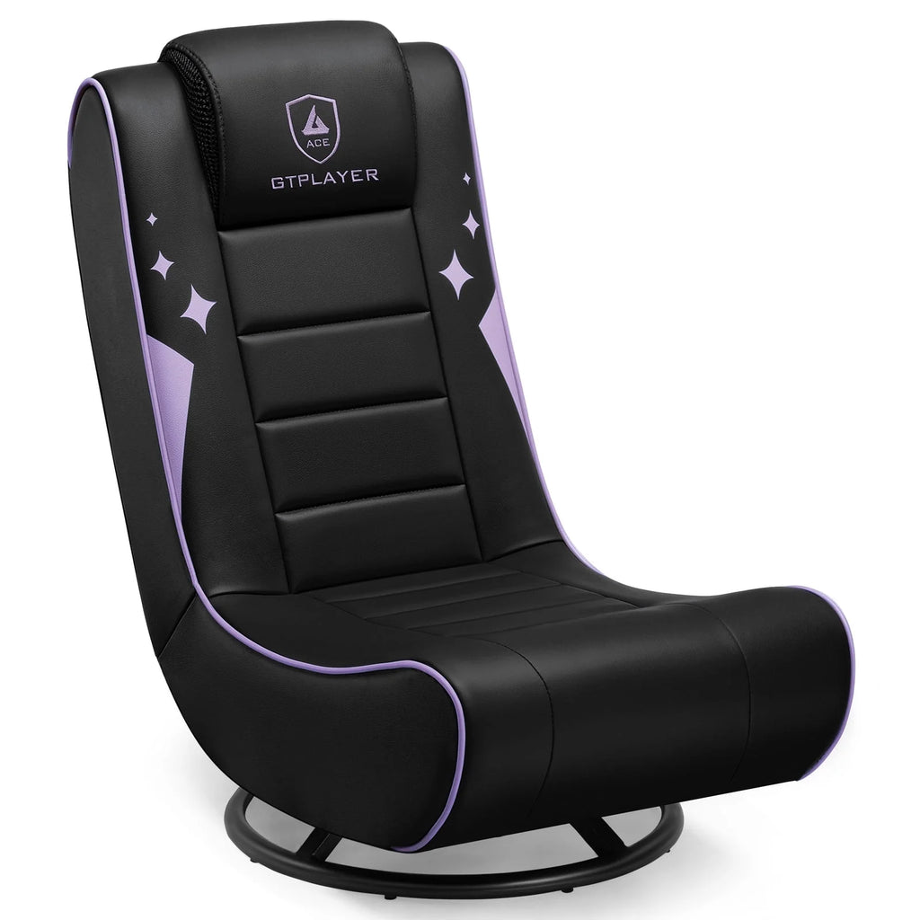 GTPLAYER Swivel Floor Gaming Chairs with Foldable Backrest for Teens,, Red