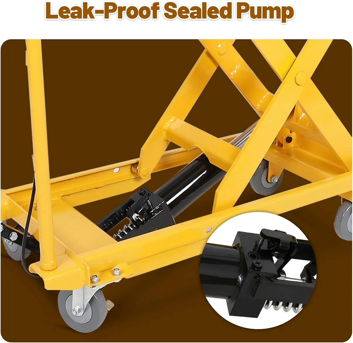 Hydraulic Lift Table Cart 500 lbs Manual Double Scissor Lift Table 50"