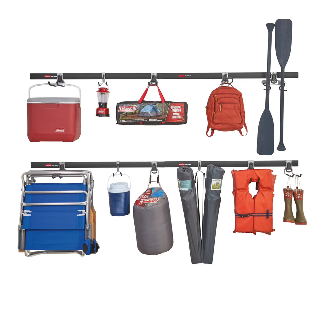 Rubbermaid Garage FastTrack 15-Piece Medium Kit, Black/Grey