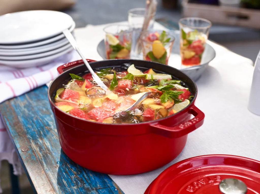 Staub Cast Iron 5.5-qt Round Cocotte - Cherry