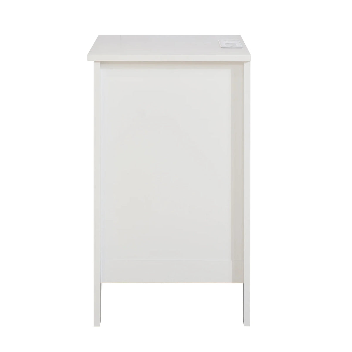 Glavbiku Modern White 3 Drawer Nightstand Set of 2 with USB Ports & Power Outlets for Bedrooms,Adult