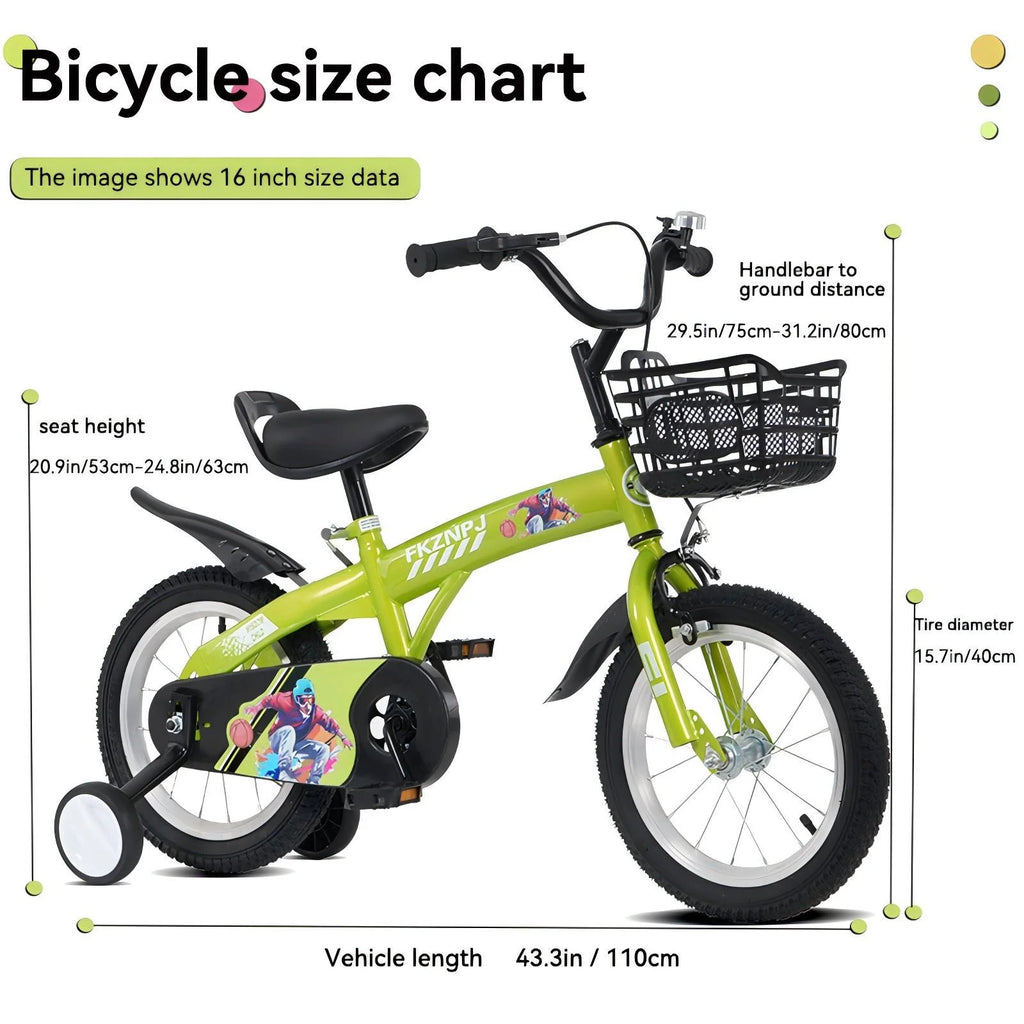 iRerts Kids Bike with Training Wheels, 16 Inch Kids Bicycle for Boys Girls Ages 4-8 Years Old, Girls Bicycles for Kids with Adjustable Seat, Fender and Varrier, Pink