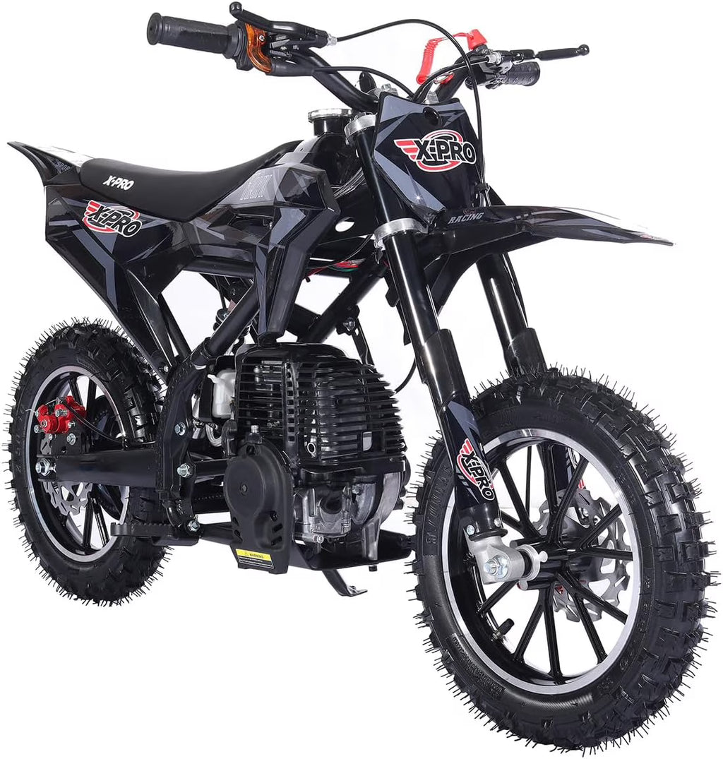 X-Pro Brand New Upgraded Hawk 40cc Gas Powered 4 Stroke Mini Pit Dirt Bike with Pull Start for kids 10" Wheels