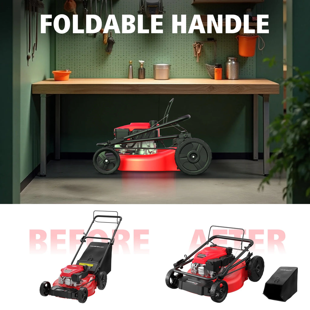 PowerSmart 21" 170cc Gas Self-Propelled Lawn Mower, with 6-Position Height Adjustment