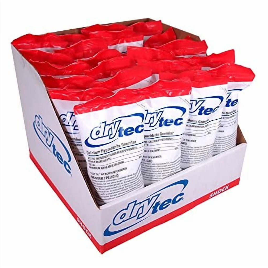 DryTec 1-1901-24-A Calcium Hypochlorite Pool Shock, 1-Pound, 24-Pack