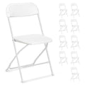 Ktaxon 10 Pcs Folding Chairs for Wedding, Commercial Activities, White