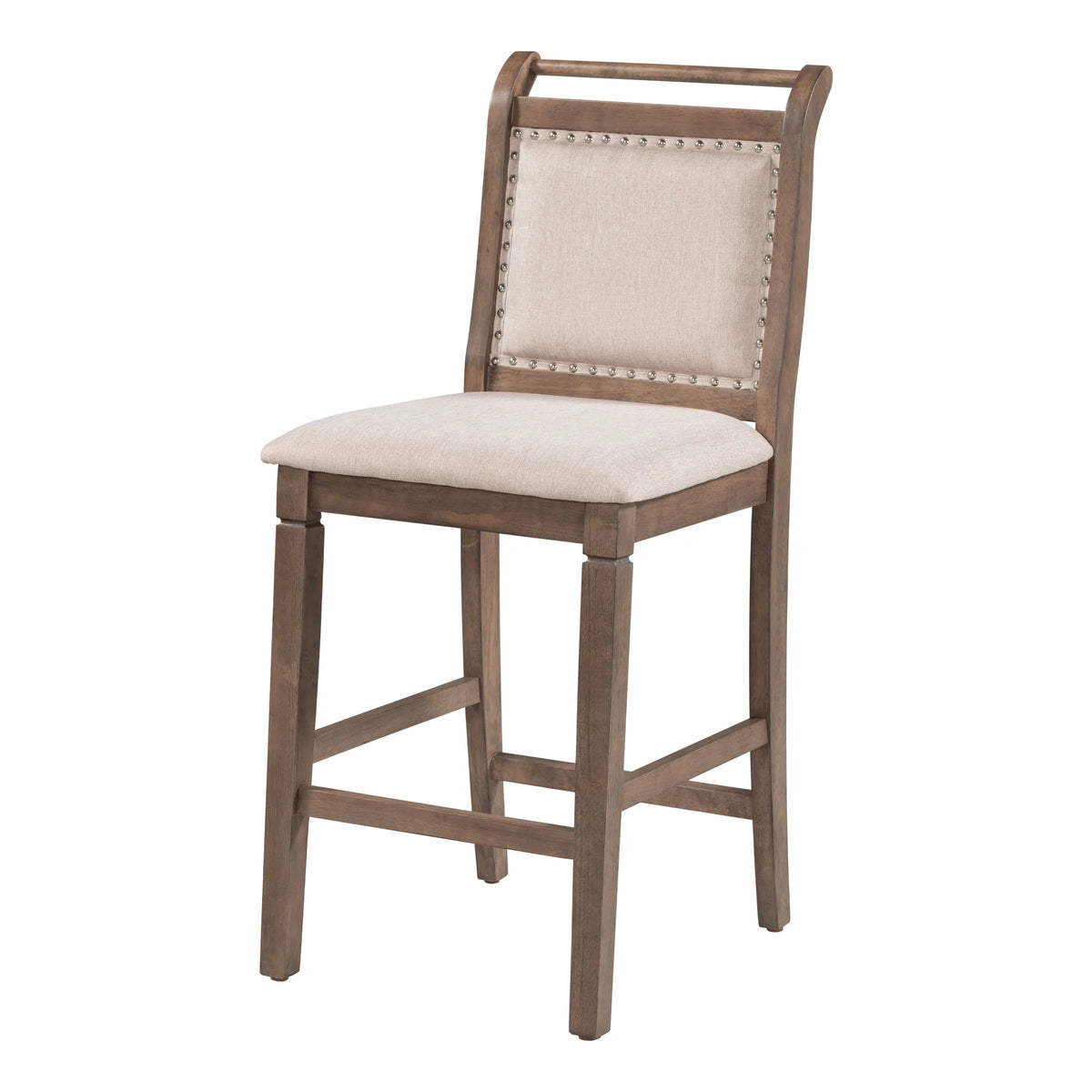 Harper & Bright Designs 3 Piece Wood Folding Dining Table Set Drop Leaf Table with 2 Padded Counter Height Dining Chairs for Small Place, Brown