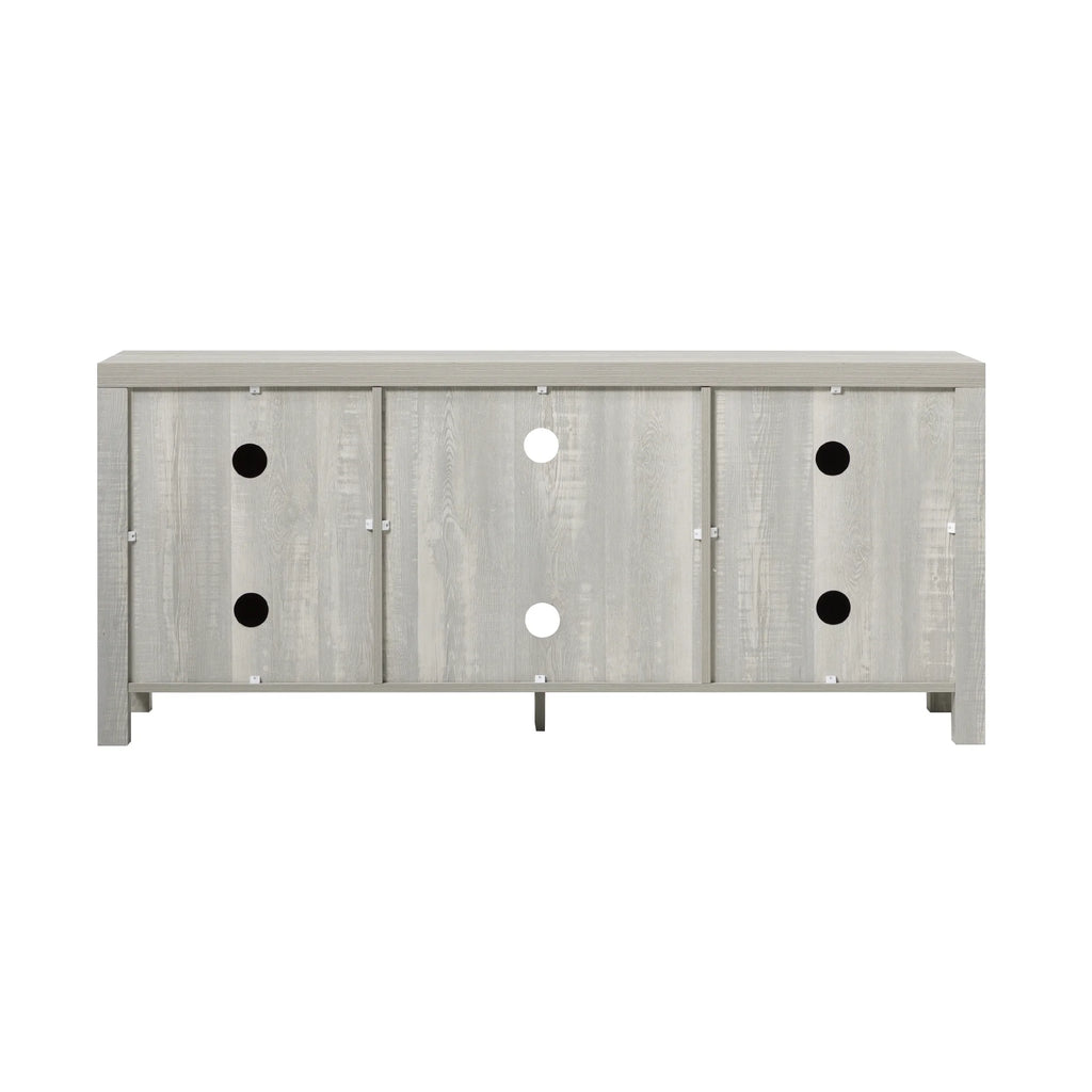 Walker Edison Modern Farmhouse Barn Door TV Stand for TVs up to 65", Grey Wash