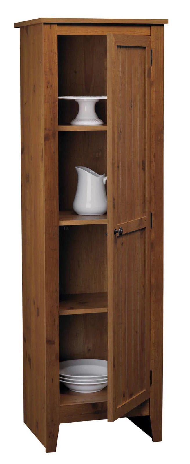 Ameriwood Home Milford Single Door Storage Pantry Cabinet, Old Fashioned Pine