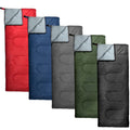 10 Pack Bulk Wholesale of Cold Weather Envelope Sleeping Bags for Adults, Kids, Homeless, Camping, Indoors, Outdoors - 10 Count Sleeping Bags in Black, Navy Blue, Forest Green, Red - 71"L x 30"W