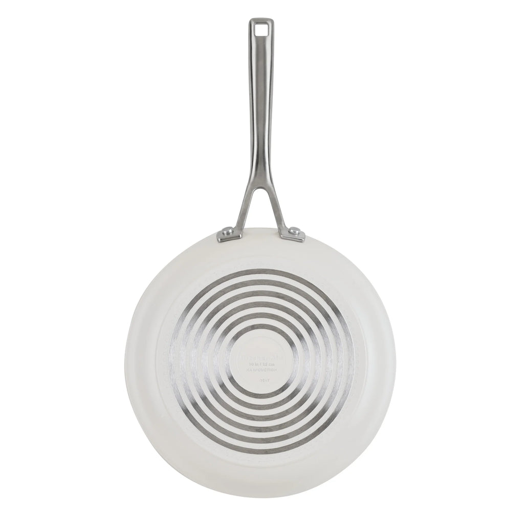 KitchenAid Hard-Anodized 10 Pcs Ceramic Induction Cookware Set, Dishwasher Safe and Oven Safe to 500?��F, Porcelain White
